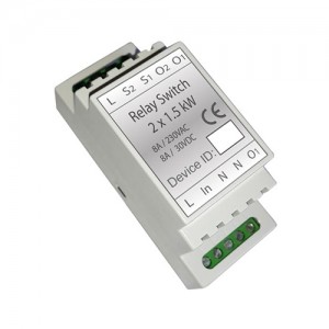 Haseman DR2-1 - Z-Wave DIN Rail 2x1.5kW Switch module (Insert Fibaro FGS-224)